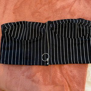 Zip up crop top
